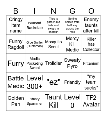 TC2 Bingo Card