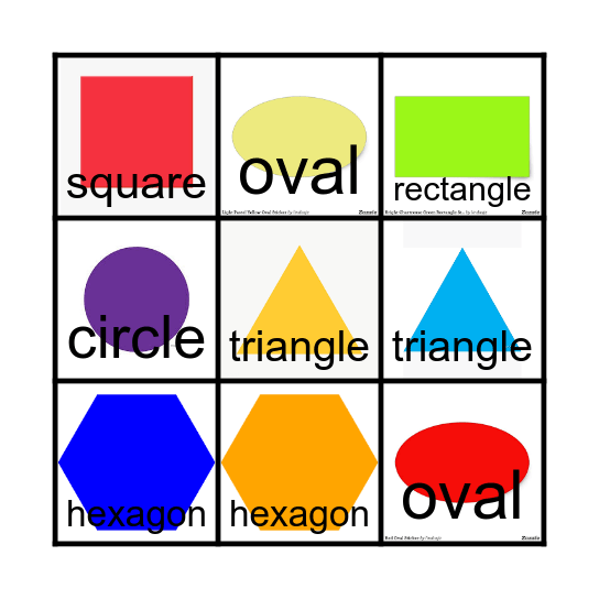 Shapes Bingo Card