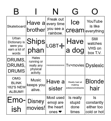 @Kali1245 Bingo Card