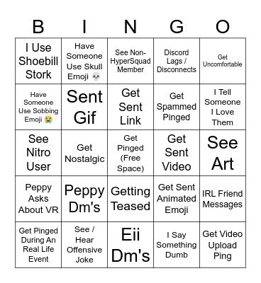 Bon's Discord Bingo Board Bingo Card