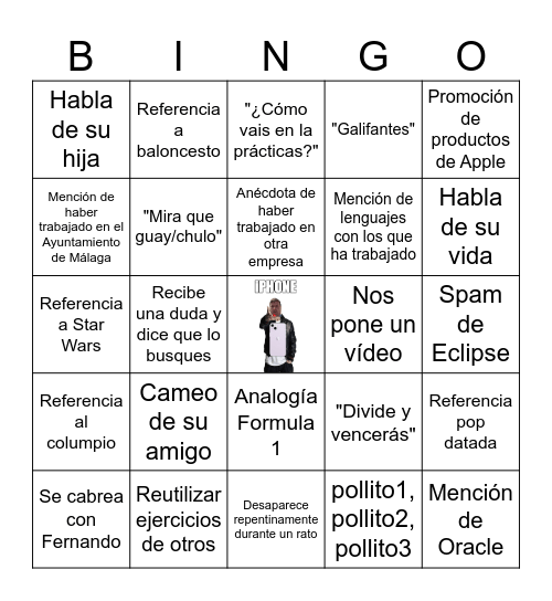 Bingo Bustamante Bingo Card