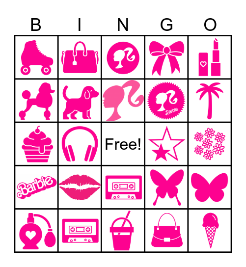 BARBIE Bingo Card