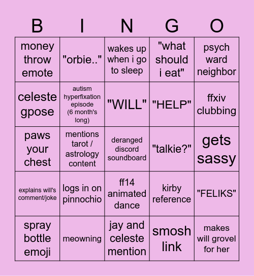 Aura Three Apples Tall and Queer Bingo Card