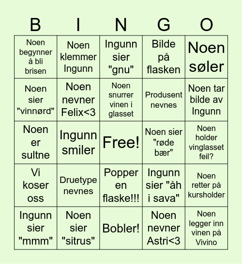 vinsmakingbingo Card