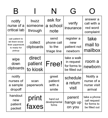Front Desk 2024 Bingo Card