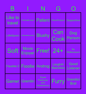 Arcaine Bingo Card