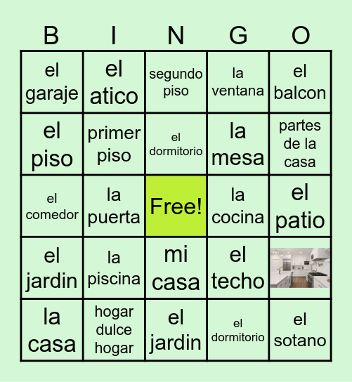 La casa Bingo Card