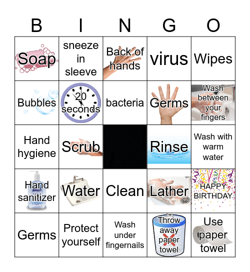 Hand Hygiene Bingo Card