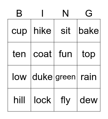 6th review Bingo Card