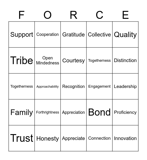 Rockstar Bingo Card