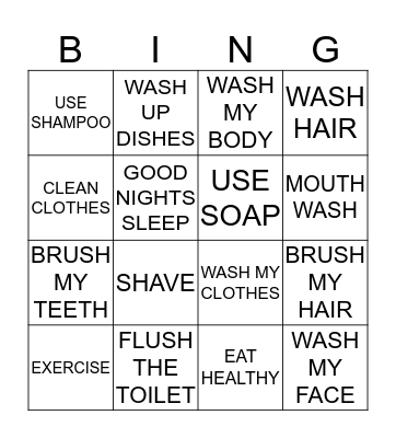 TAKING CARE OF MYSELF Bingo Card