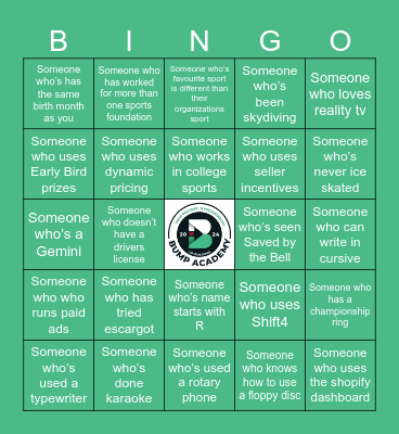 Break The Ice Bingo Card