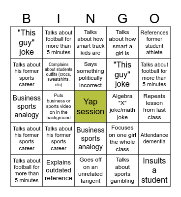 bbl bingo Card