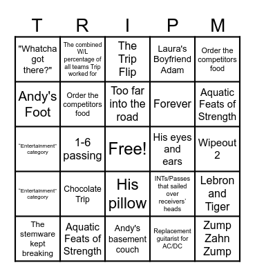 TRINGO Bingo Card