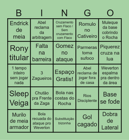 Parmerada Bingo Card