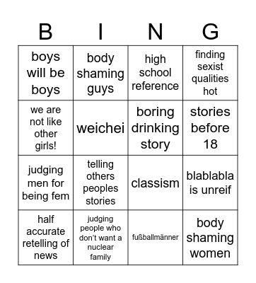 sweet & spicy bingo Card