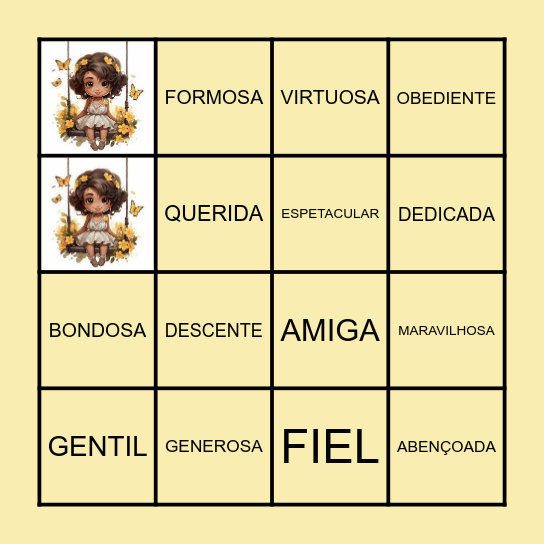 ENCONTRO DAS MENINAS Bingo Card