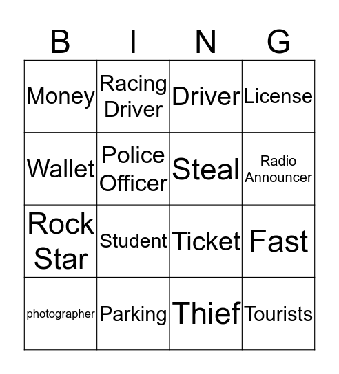 Against the law  Bingo Card