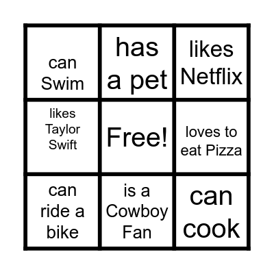 BINGO FUN Bingo Card