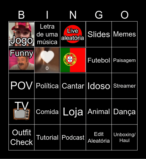 TikTok Bingo Card