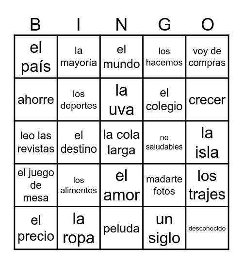 La Lectura Final 1 2024 Bingo Card