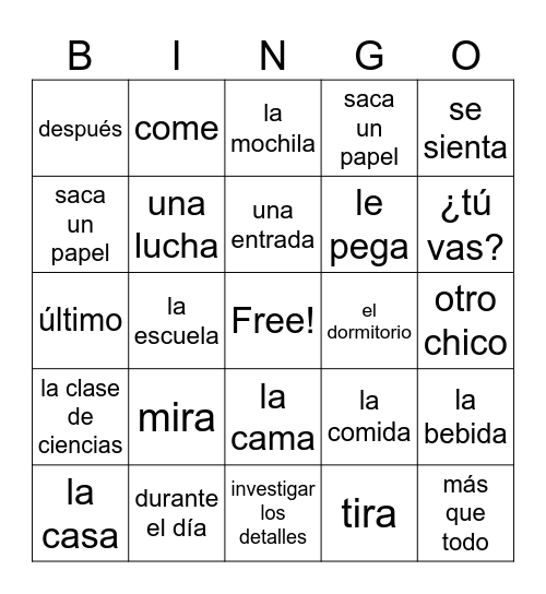 DED Cap. 2 Bingo Card