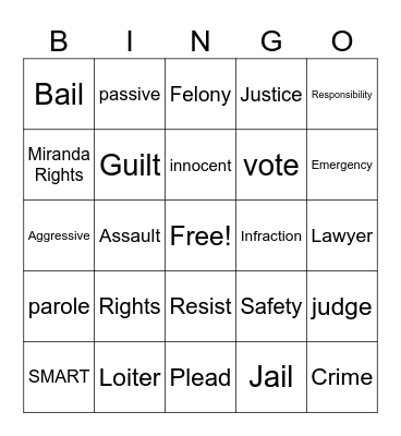 Self Advocacy Bingo Card