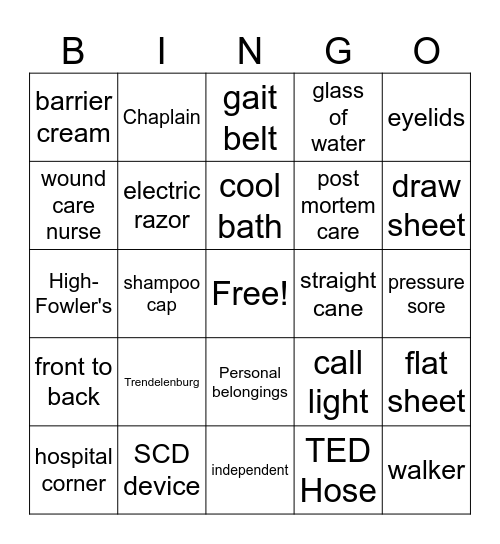 Week 2 BINGO Card