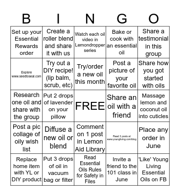 Spring Fever Bingo Card