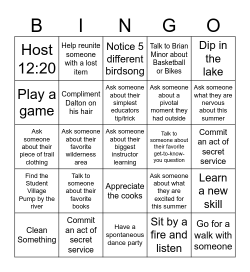 ASO Bingo Card