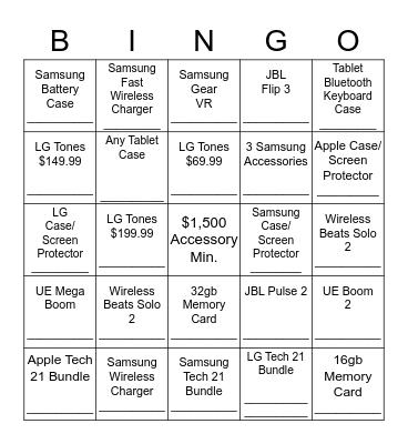 Dobbin Elite BINGO Card  Bingo Card