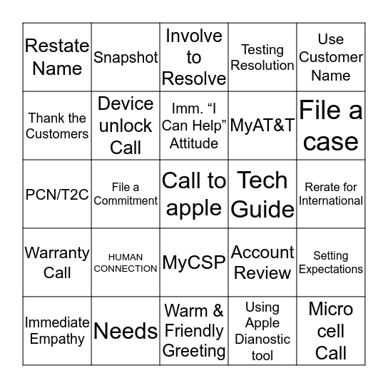 Bingo Card