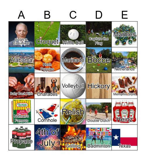 Backyard Games Bingo Card