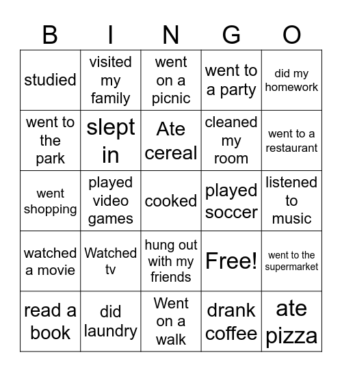 Bingo Card