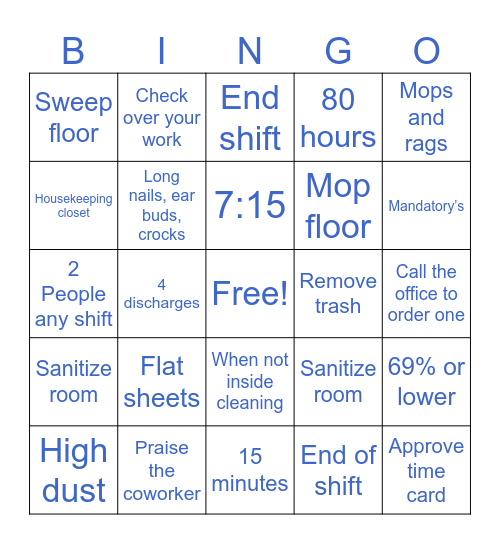 EVS BINGO Card