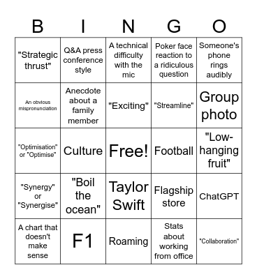 24 May Bingo Card