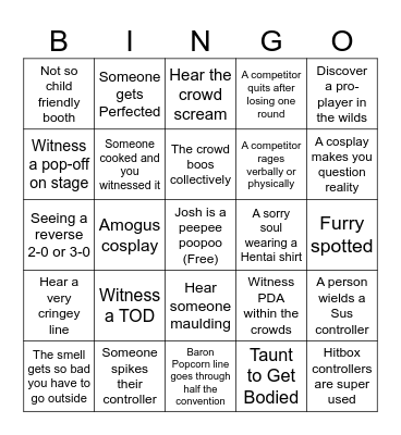 Combo Breaker 2024 Bingo Card