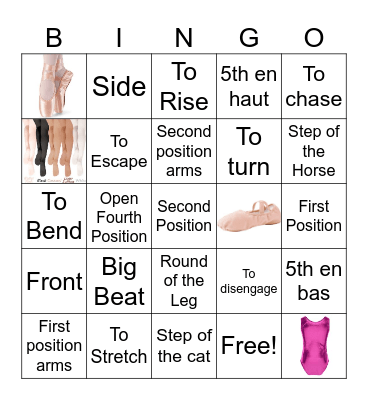 Ballet Bingo Card