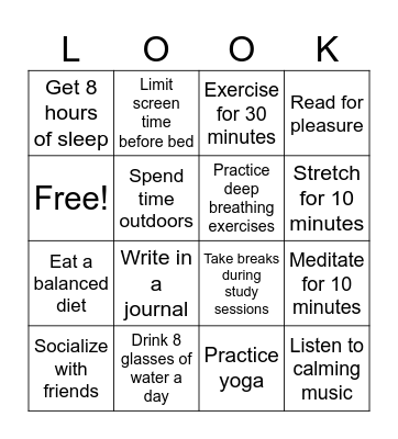 Look after yourselves - Modal verbs Bingo Card