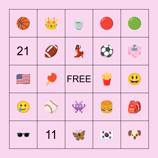 Let's Enjoy Bingo Card