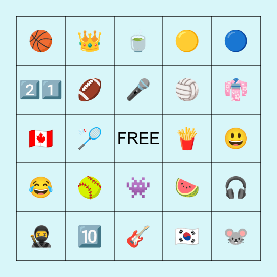 Let's Enjoy Bingo Card