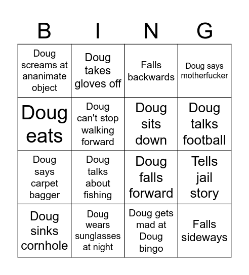 Doug bingo Card