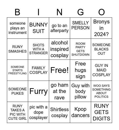 MOMOCON2024 BINGO CARD Bingo Card