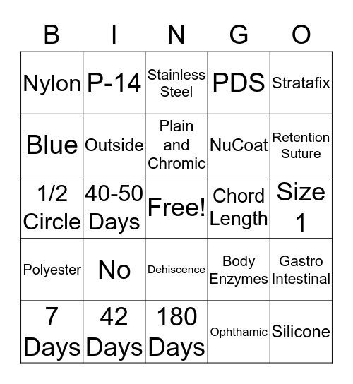 SLINGIN STRING Bingo Card