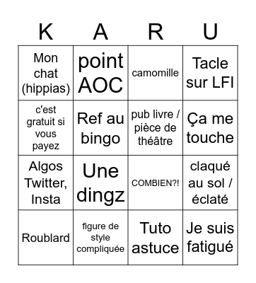 27/05 new bingo Card
