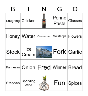 Dinner with Friends Bingo Card