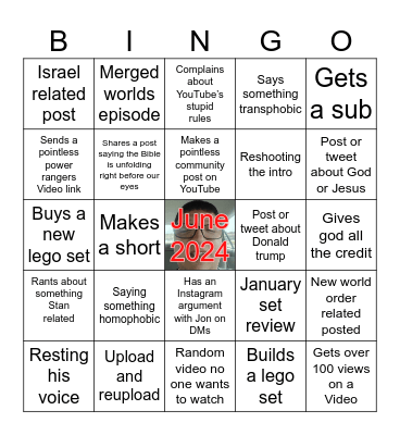 Legoshowtv June 2024 Bingo Card