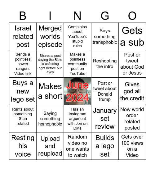 Legoshowtv June 2024 Bingo Card