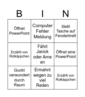 Herr Elschner Bingo Card
