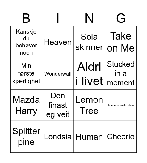 Naboen Vennesla 24.05.2024 Bingo Card